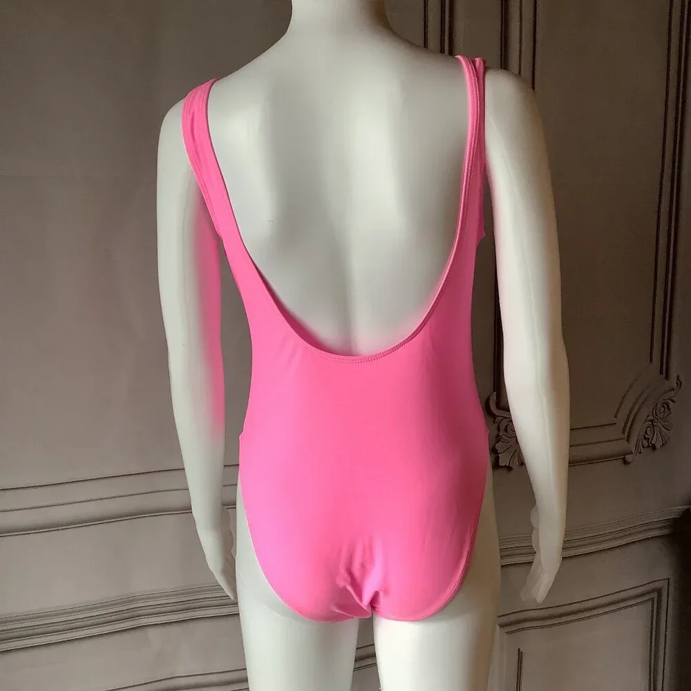 ✨ Bride Diamond Print One Piece Swimsuit Bathing Suits S Hot Pink